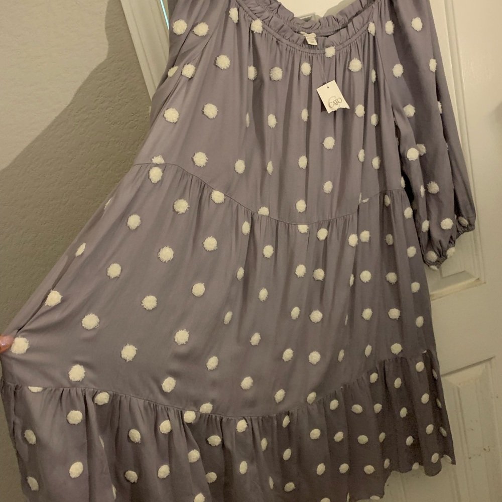 Off the shoulder long sleeve dress